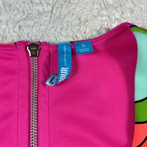 L'amour Nanette Lapore neon clouds fit and flare dress, size small - Picture 7 of 9